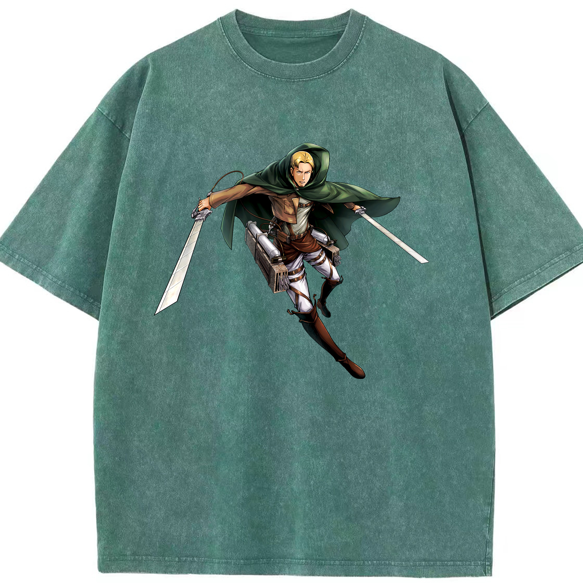 （画像用） 進撃の巨人 Attack on Titan 綿100% ヴィンテージ風 半袖Tシャツ（フロントプリント）